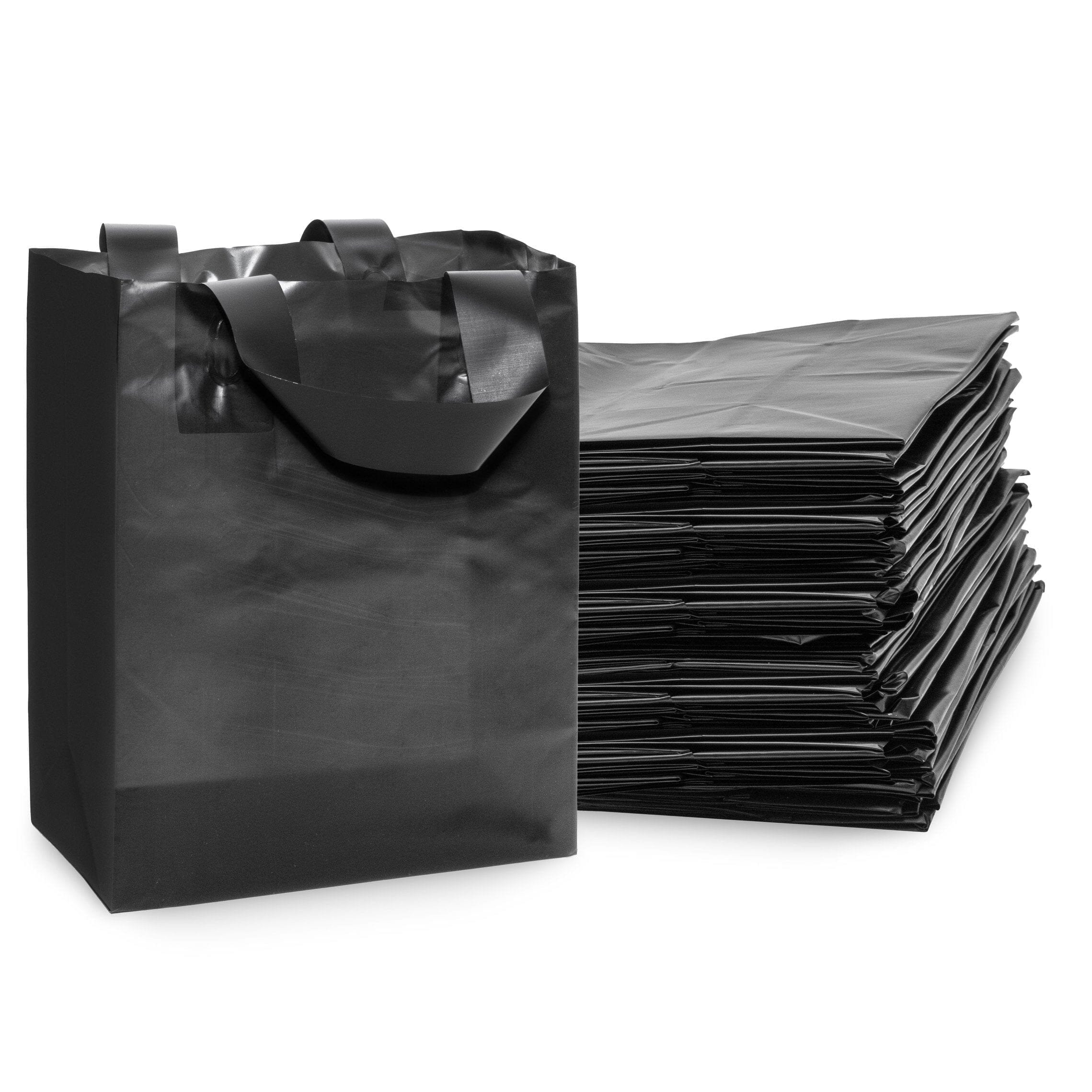 LEAFIPO 50 Pcs Black Paper Bags With Handles Bulk, Algeria | Ubuy