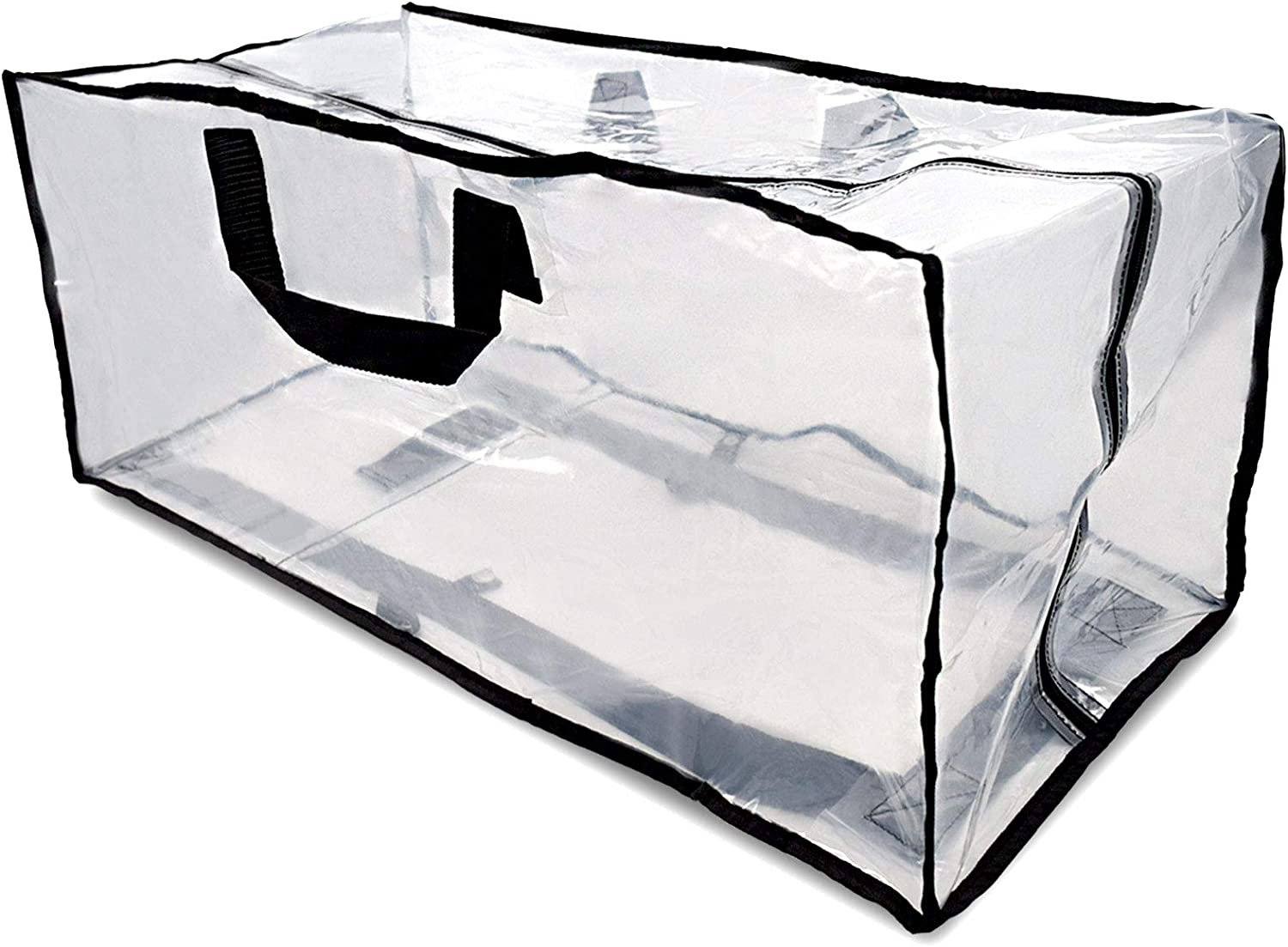 Packing Bags for Moving – 6 Pack Clear Zippered Storage Bags with