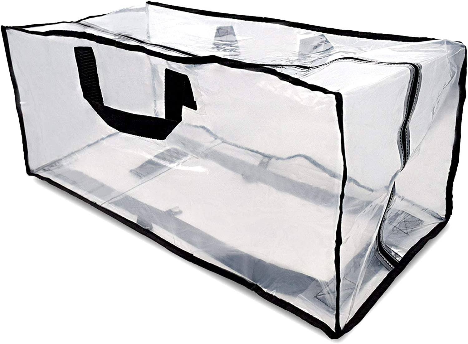 Extra Large Transparent Moving Bags With Zippers, Foldable Heavy