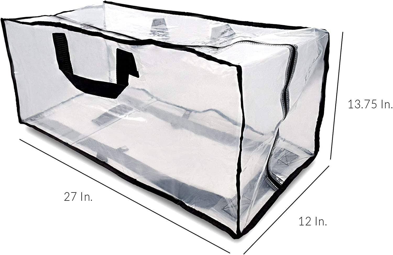 6 Pack Extra Large Storage Bags Strong Clear Resealable Zipper