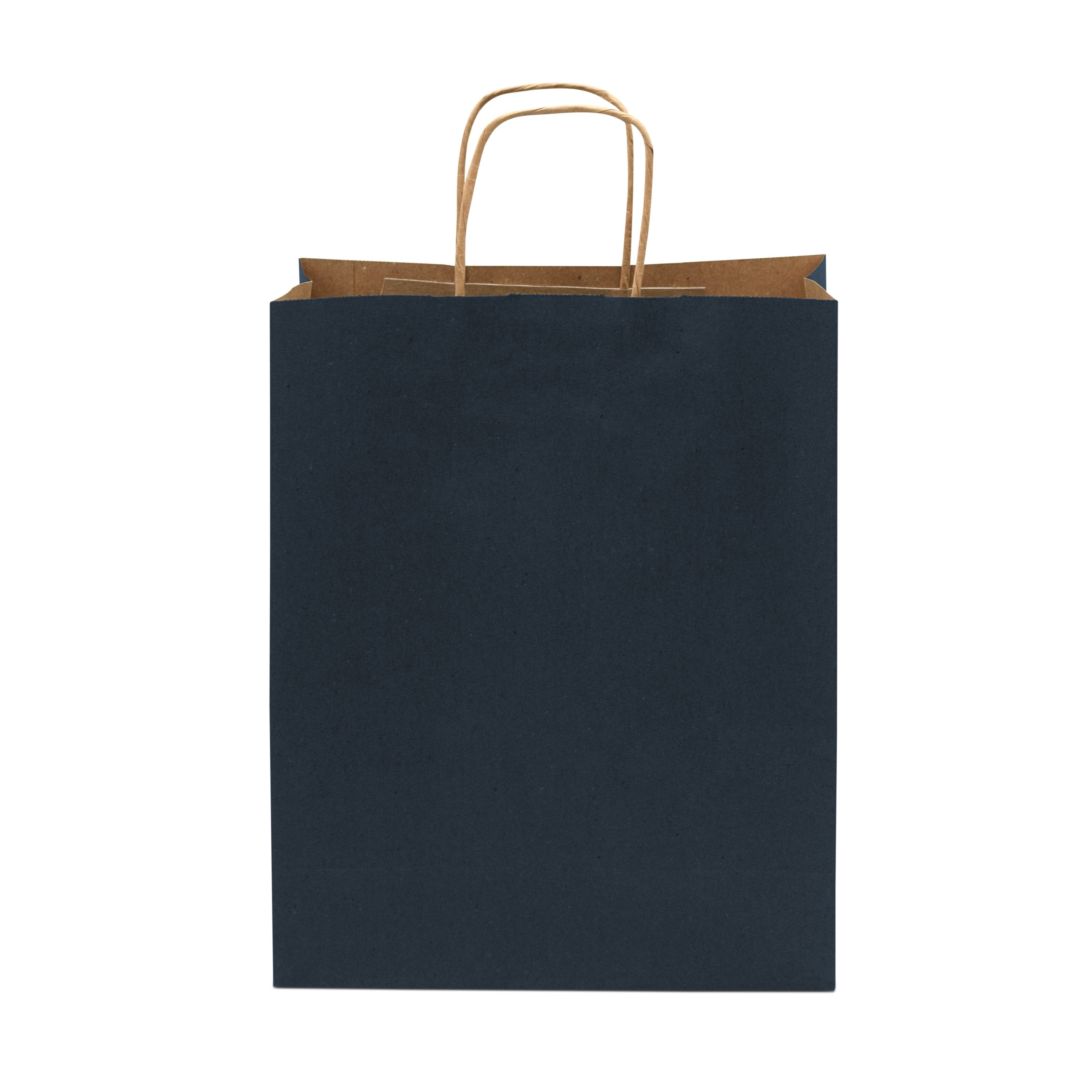 Navy Blue Paper Bags with Handles Prime Line Retail
